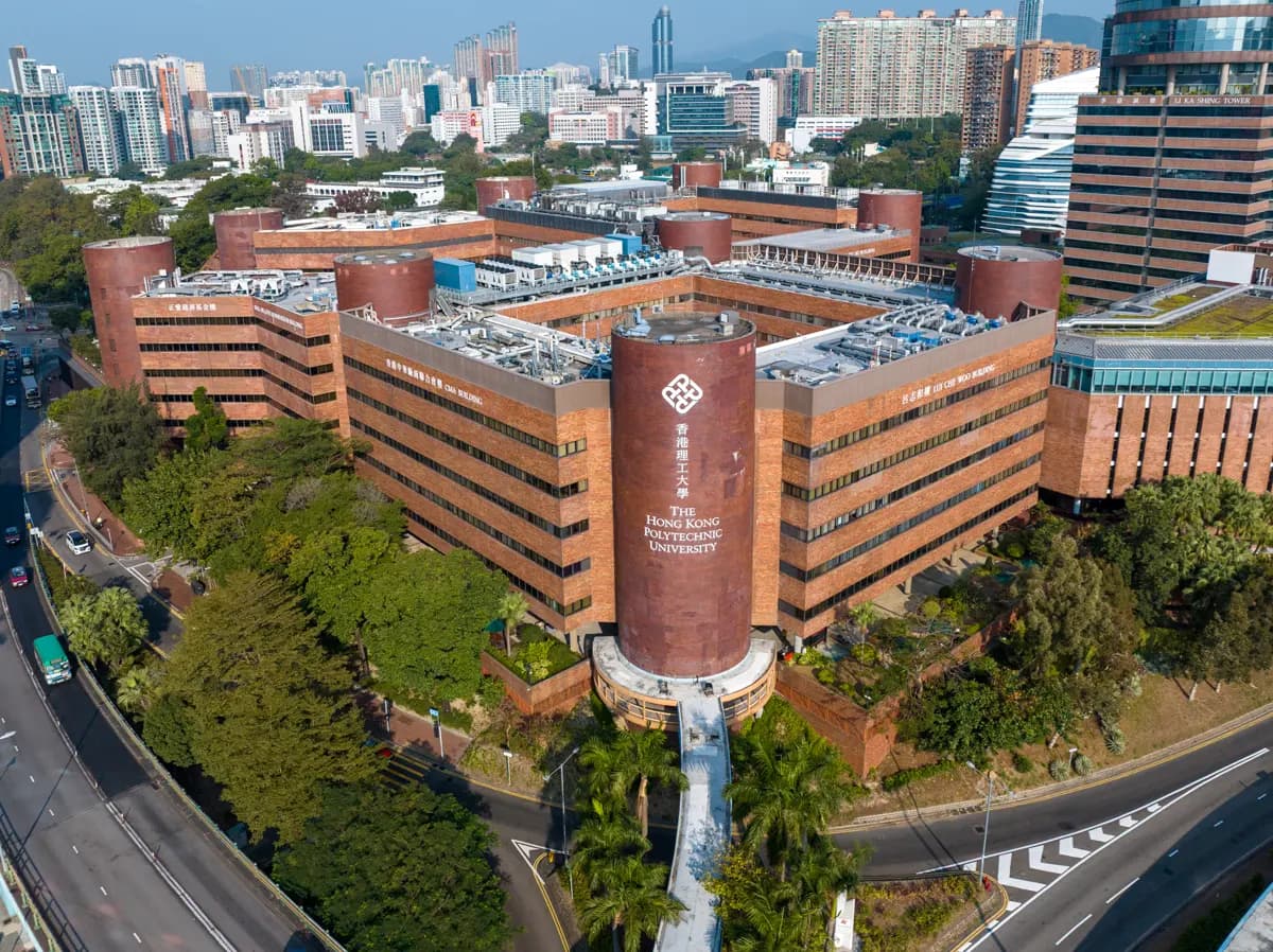 Aerial view of the Hong Kong Polytechnic University campus